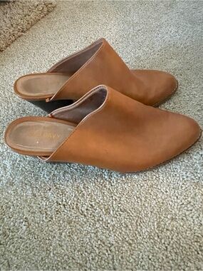 Old Navy Tan Slip-On Ankle Booties